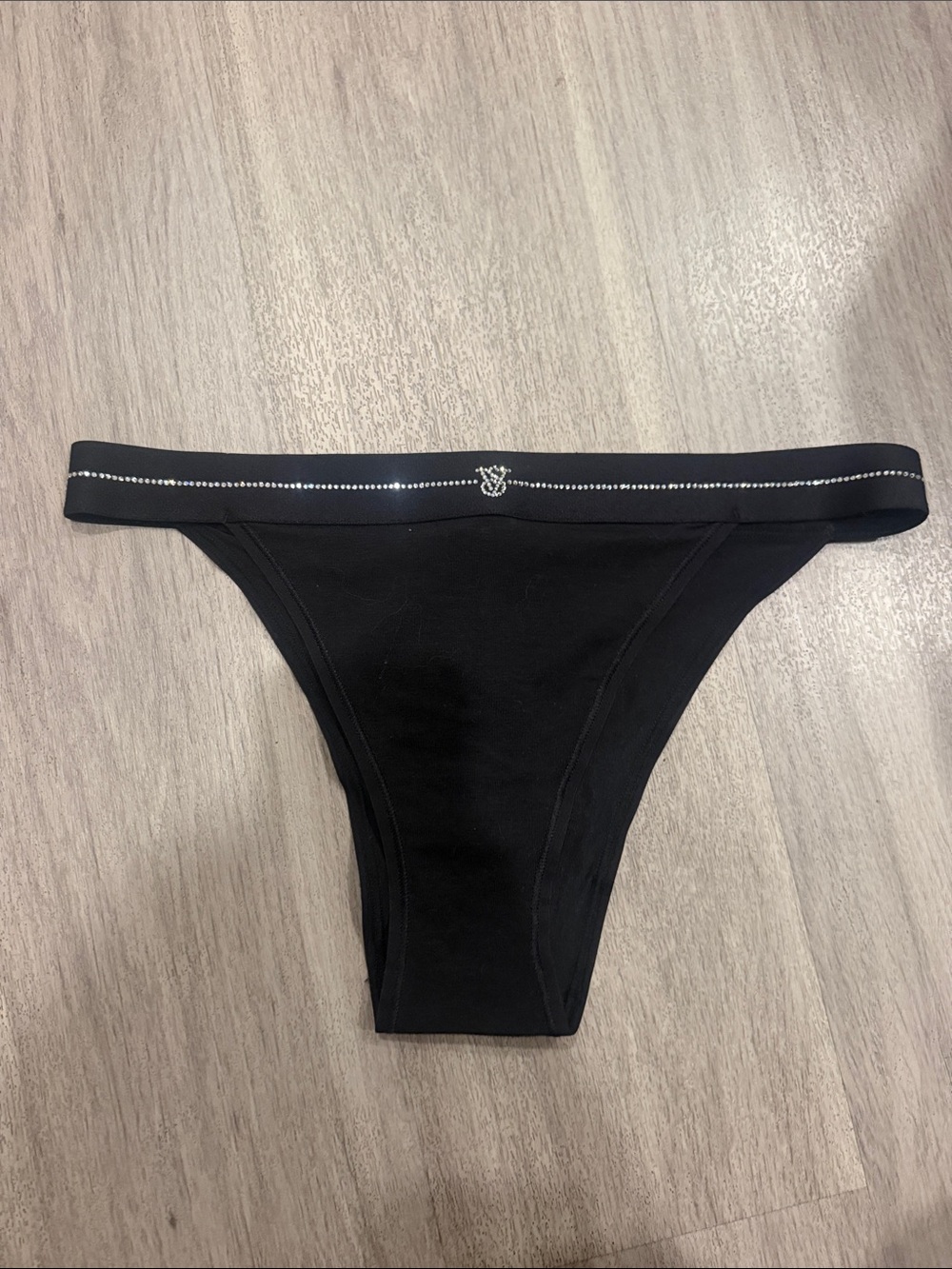 New VS French cut panties with crystal logo black M